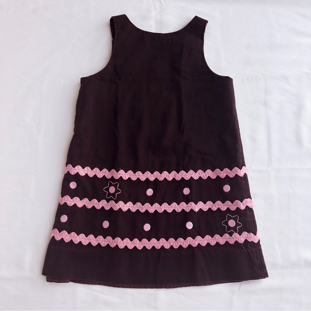 Florence Eisman Vintage Garden Cottagecore Swirl Overall Dress 📺 Size 5T/Youth